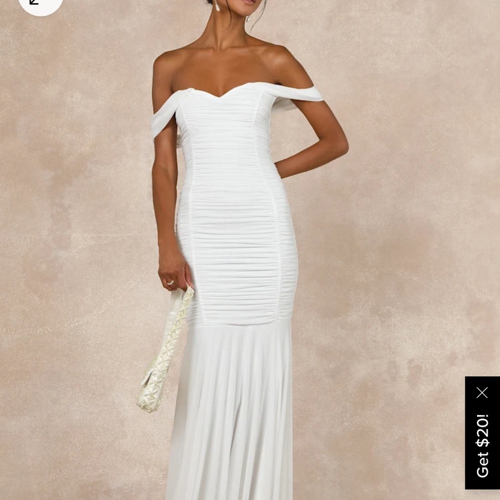 Elegant Off-Shoulder White Dress